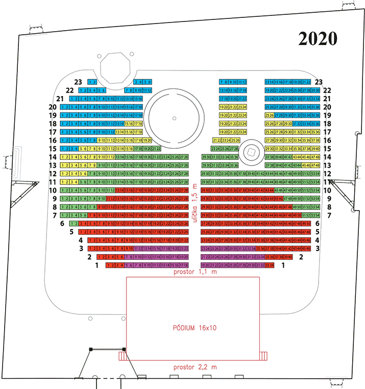Orientační plánek hlediště Letních shakespearovských slavností Brno 2020 Orientační plánek hlediště Letních shakespearovských slavností Brno 2020